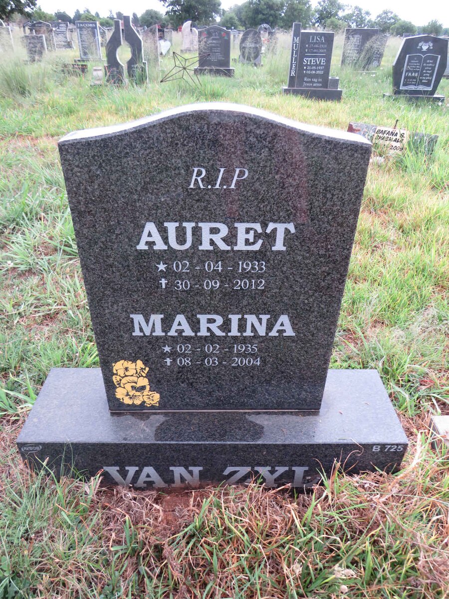 ZYL Auret, van 1933-2012 & Marina 1935-2004