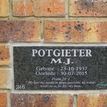 POTGIETER M.J. 1937-2015