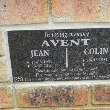 AVENT Colin 1931- &amp; Jean 1931-2016