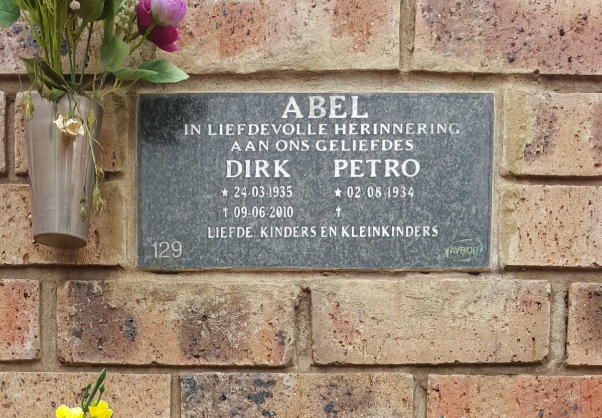 ABEL Dirk 1935-2010 &amp; Petro 1934-