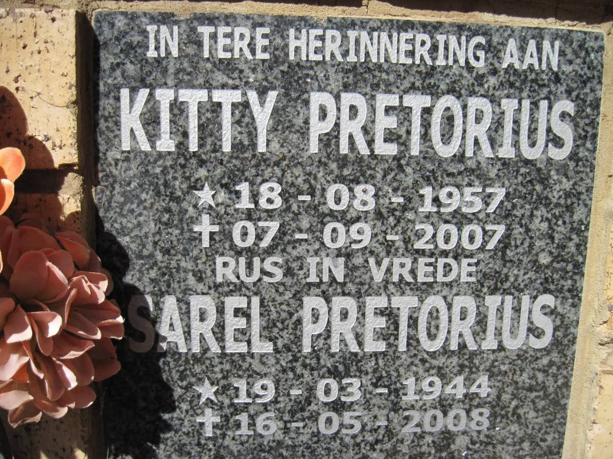 PRETORIUS Sarel 1944-2008 &amp; Kitty 1957-2007
