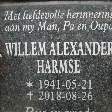 HARMSE Willem Alexander 1941-2018