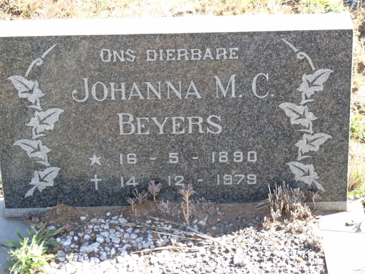 BEYERS Johanna M.C. 1890-1979