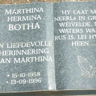 BOTHA Marthina Hermina 1958-1996