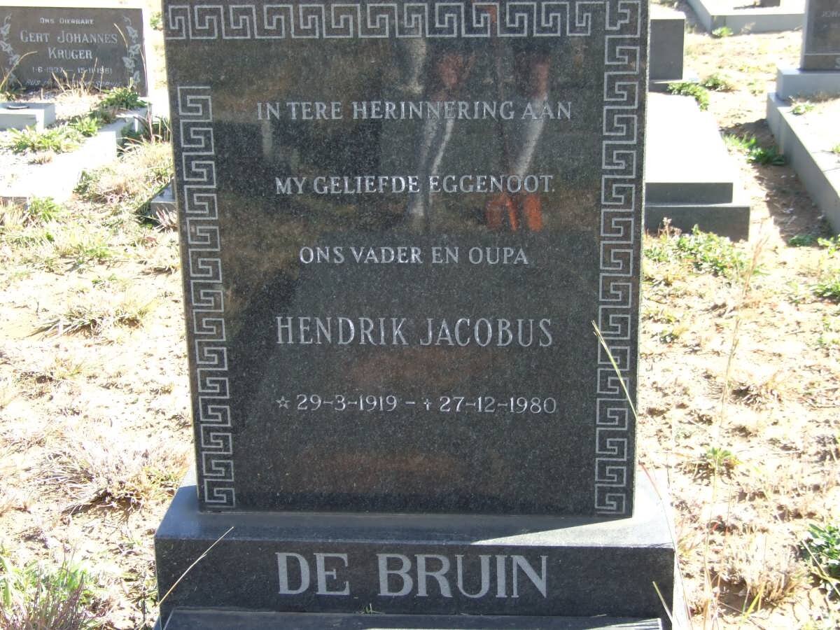 BRUIN Hendrik Jacobus, de 1919-1980