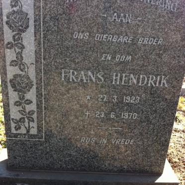 BOSHOFF Frans Hendrik 1923-1970