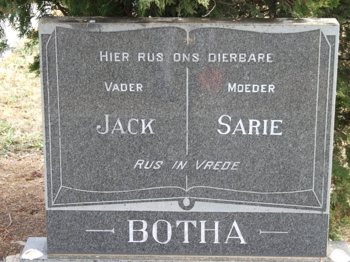 BOTHA Jack &amp; Sarie