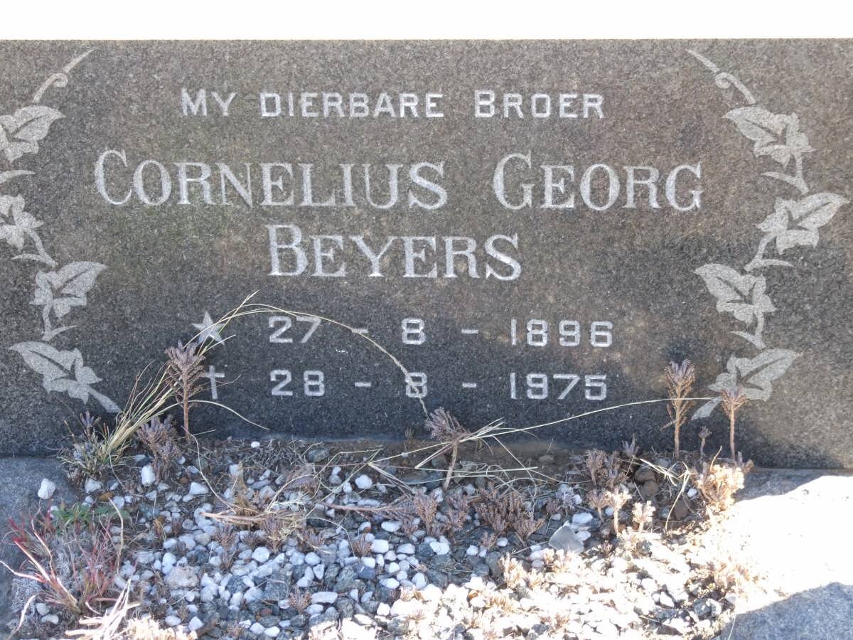 BEYERS Cornelius Georg 1896-1975