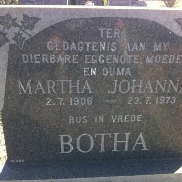 BOTHA Martha Johanna 1906-1973