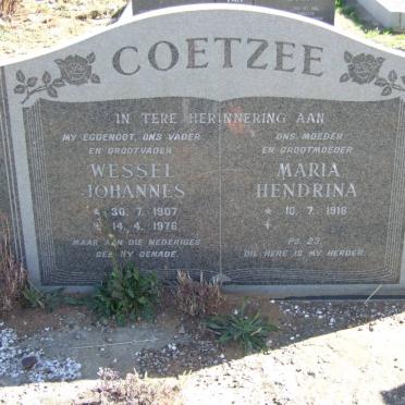 COETZEE Wessel Johannes 1907-1976 &amp; Maria Hendrina 1918-