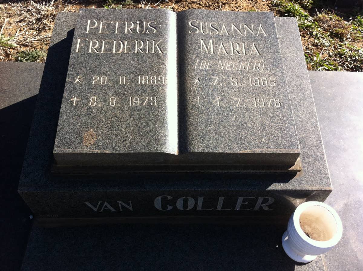 COLLER Petrus Frederik 1889-1973, van &amp; Susanna Maria De NECKER 1905-1973