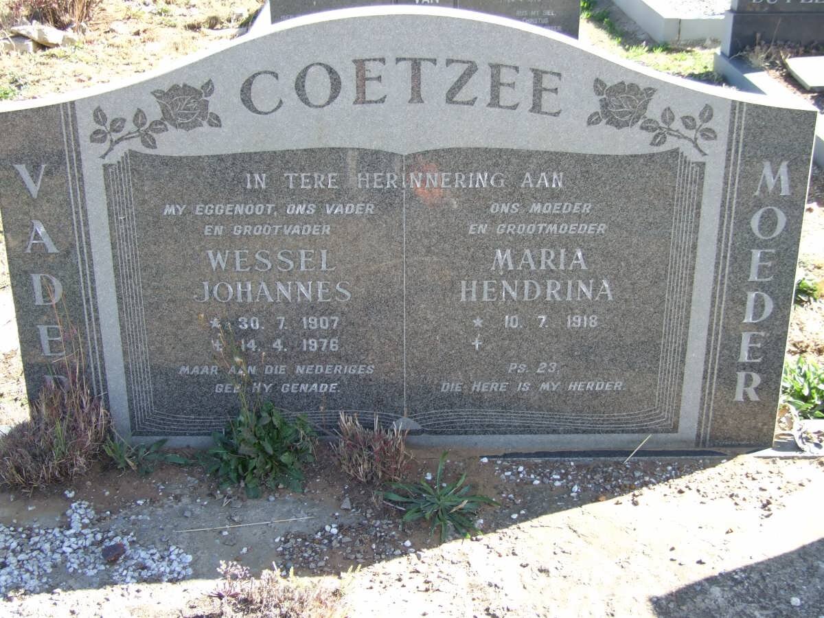 COETZEE Wessel Johannes 1907-1976 &amp; Maria Hendrina 1918-