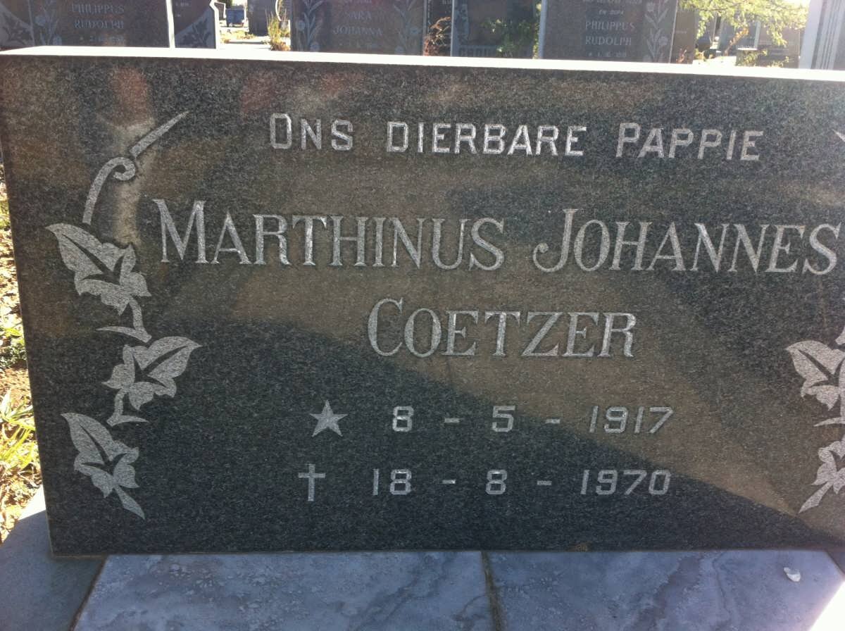 COETZER Marthinus Johannes 1917-1970
