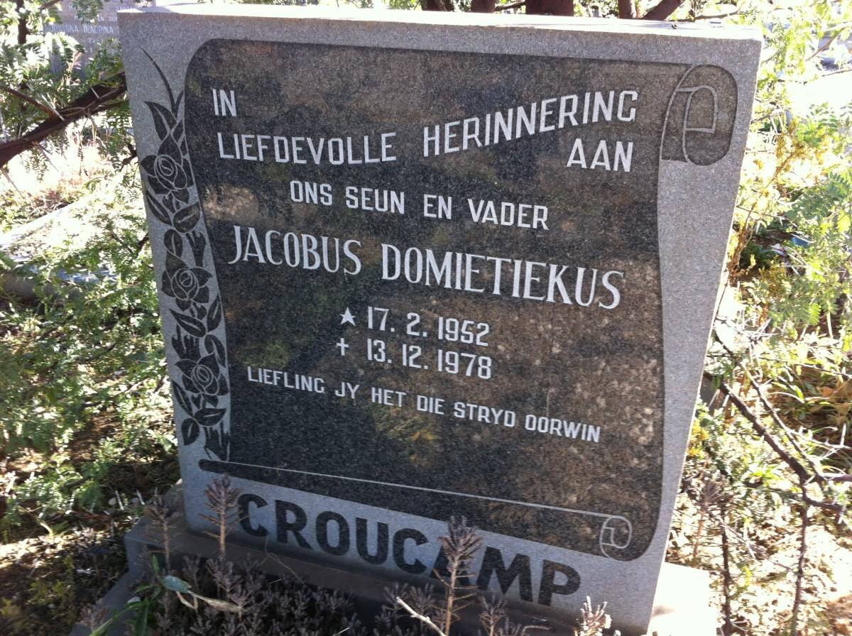 CROUCAMP Jacobus Domietiekus 1952-1978