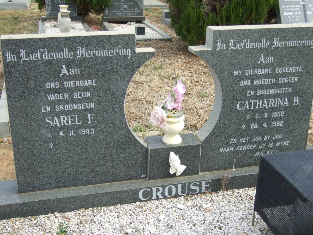 CROUSE Sarel F. 1943- &amp; Catharina B. 1952-1992
