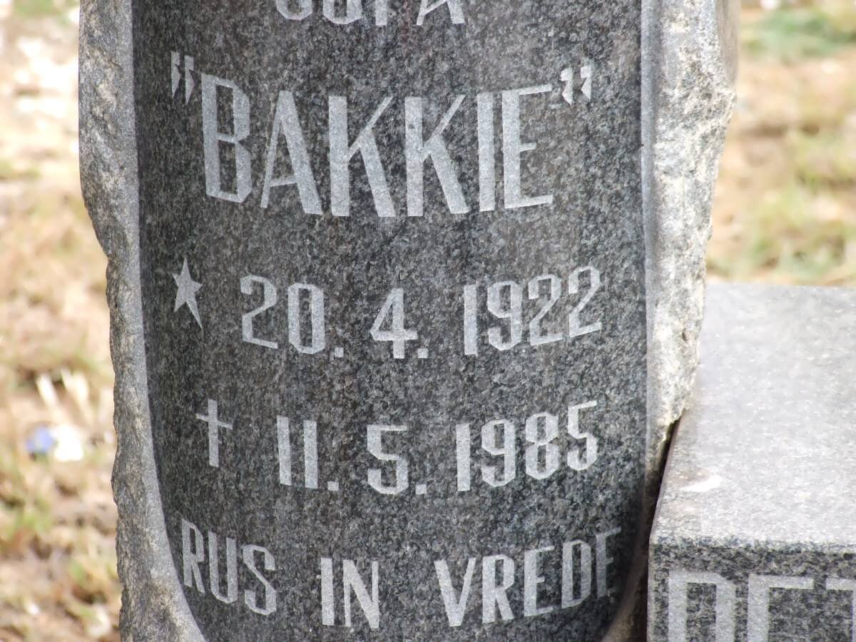 COLLER Petrus Frederick, van 1922-1985