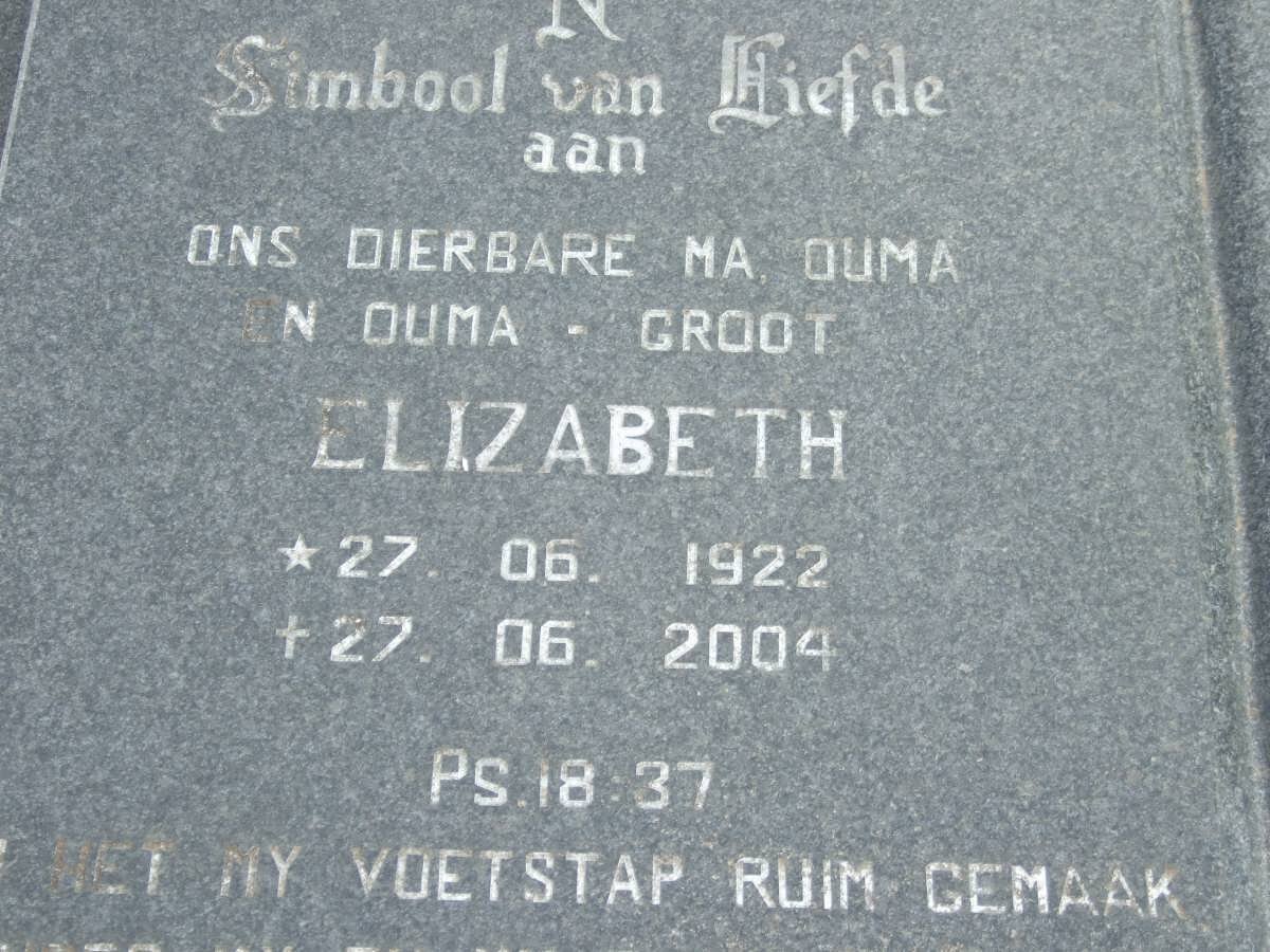 CRONJE Elizabeth 1922-2004
