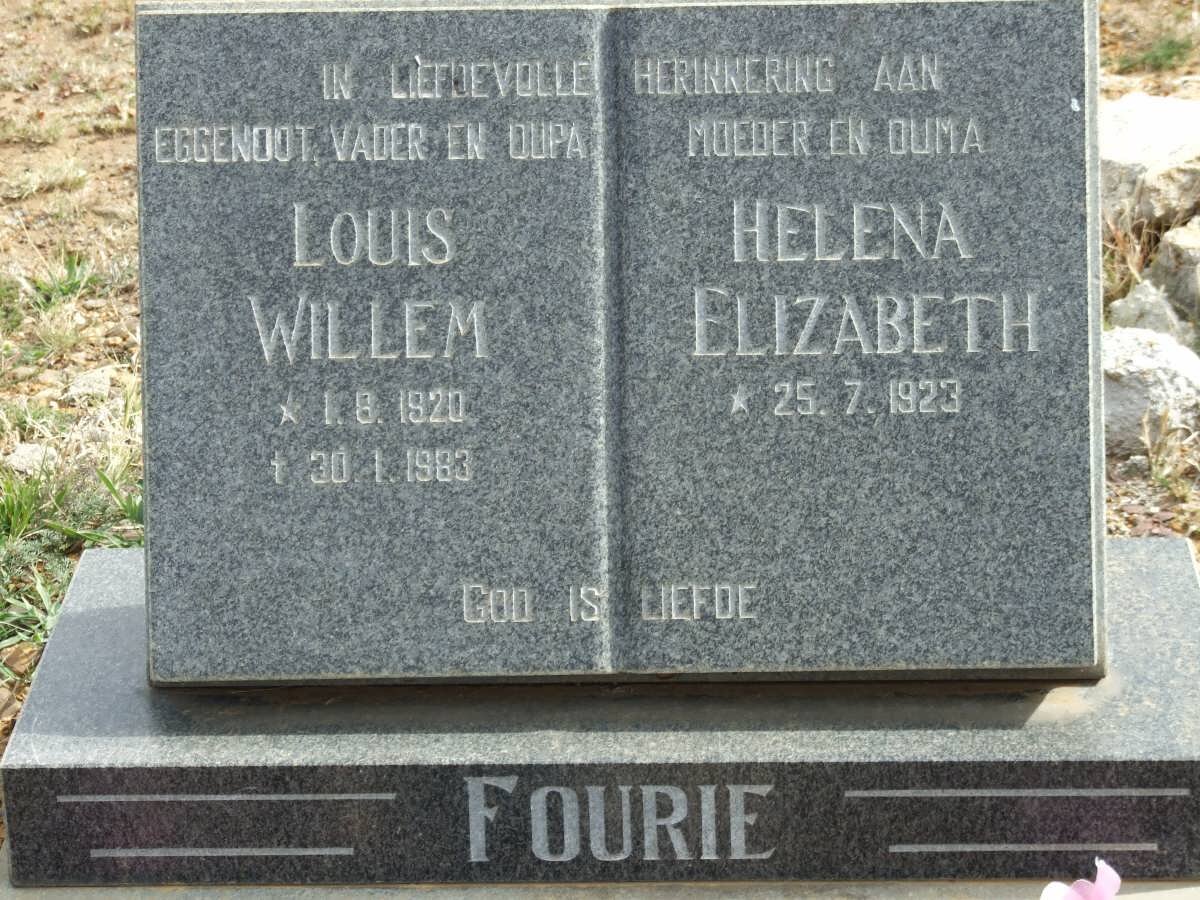 FOURIE Louis Willem 1920-1983 &amp; Helena Elizabeth 1923-