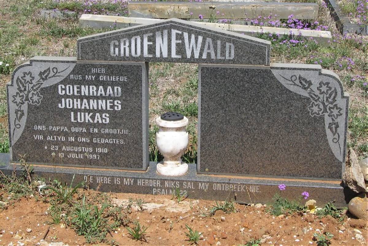 GROENEWALD Coenraad Johannes Lukas 1910-1997