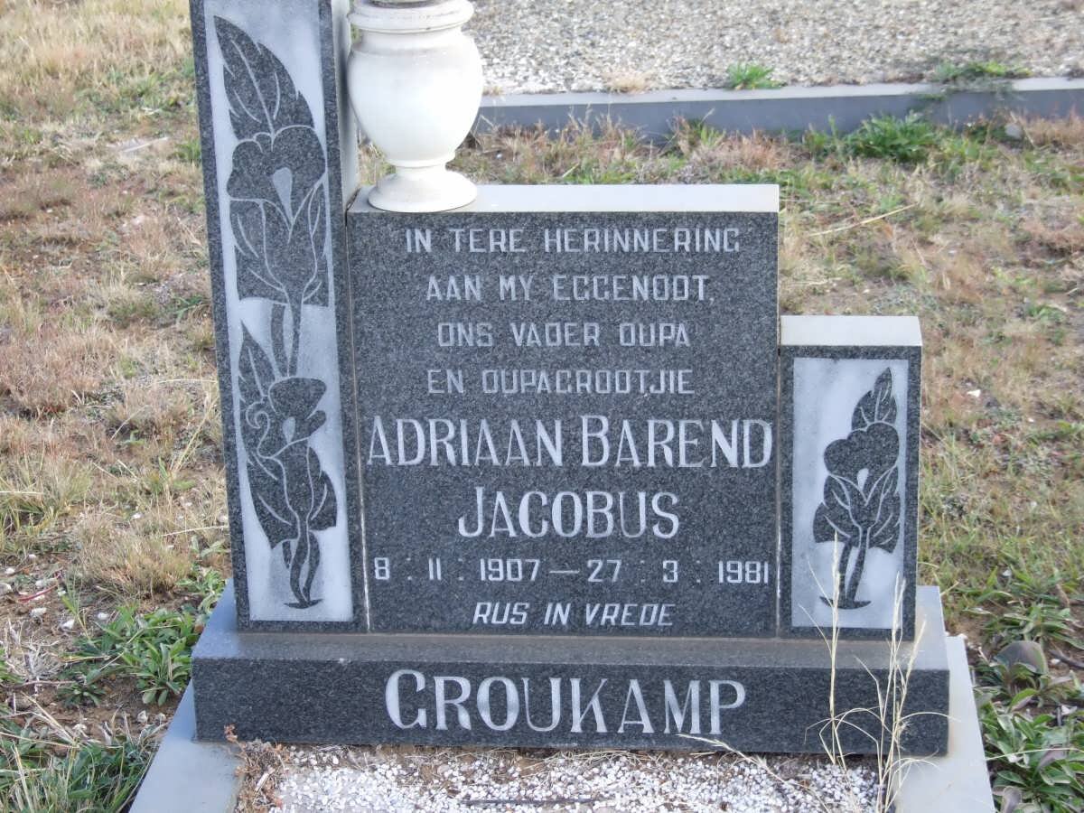 GROUKAMP Adriaan Barend Jacobus 1907-1981