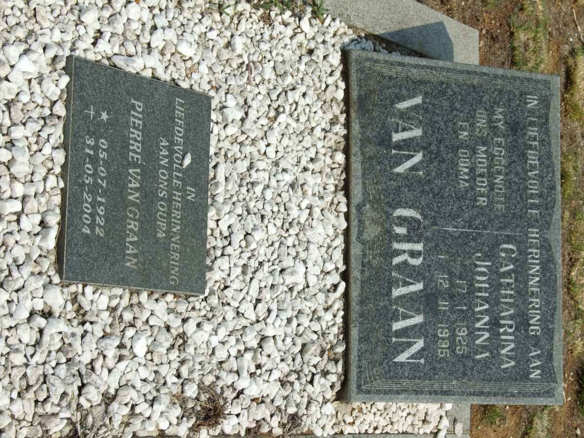 GRAAN Pierre, van 1922-2004 &amp; Catharina Johanna 1925-1995