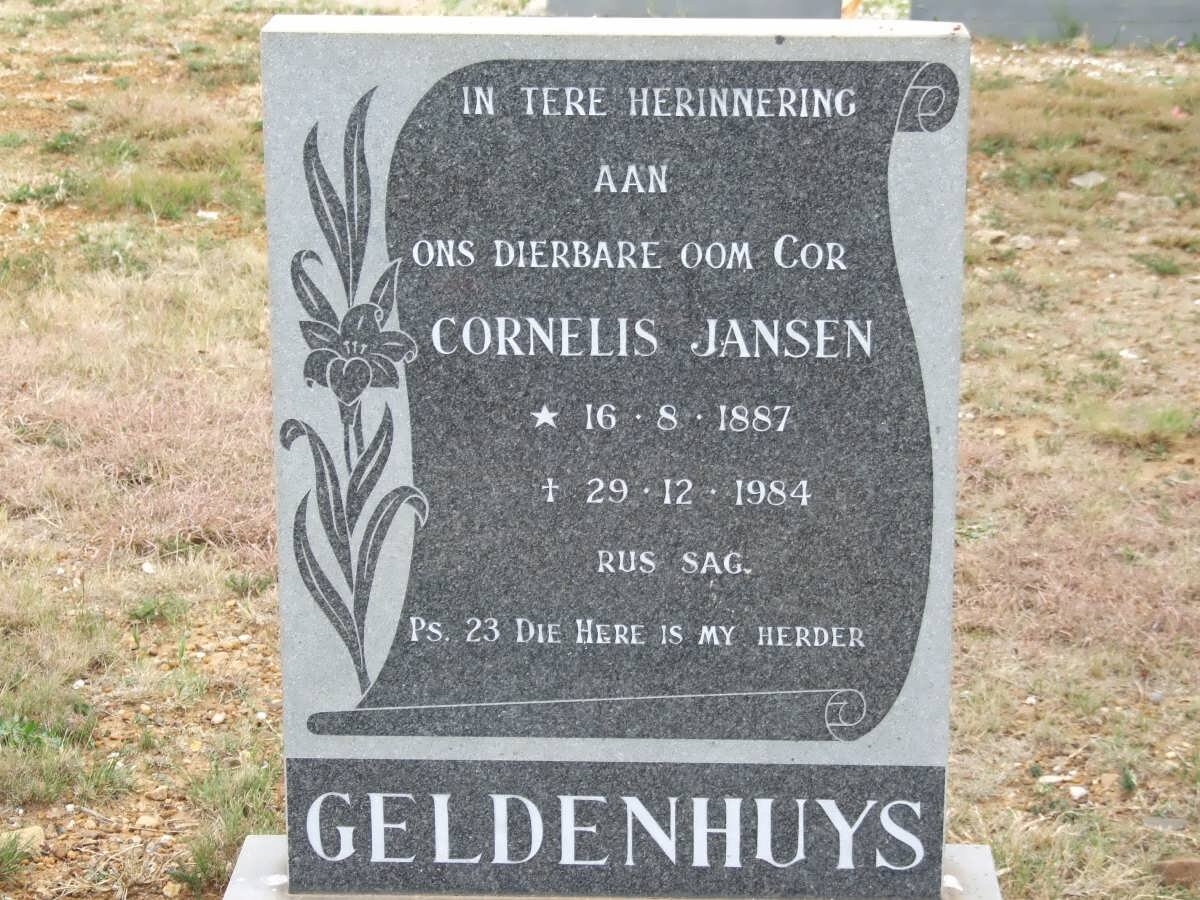 GELDENHUYS Cornelis Jansen 1887-1984