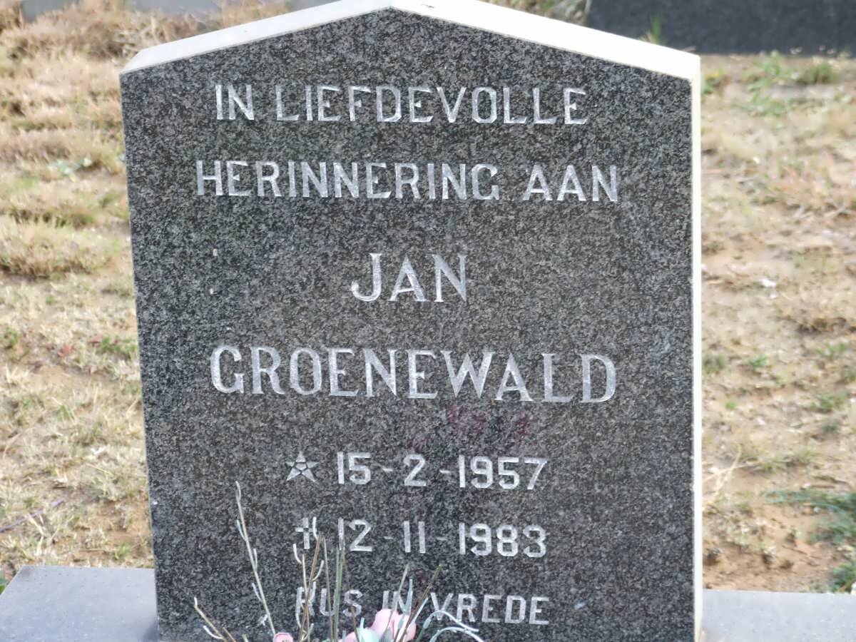 GROENEWALD Jan 1957-1983