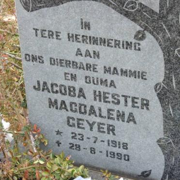 GEYER Jacoba Hester 1918-1990