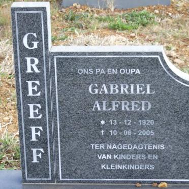 GREEFF Gabriel Alfred 1920-2005