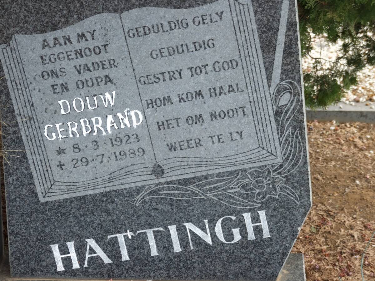 HATTINGH Douw Gerbrand 1923-1989