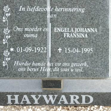 HAYWARD Engela Johanna Fransina 1922-1995