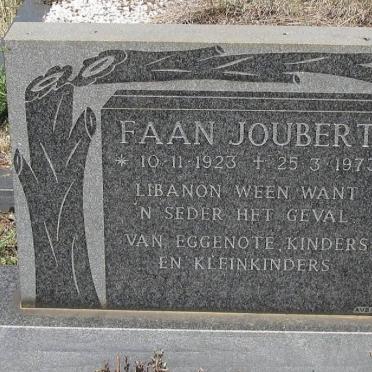 JOUBERT Faan 1923-1973