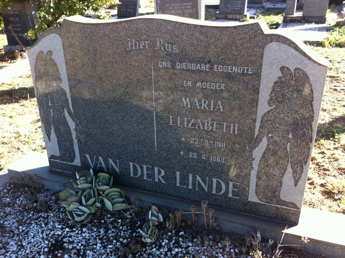 LINDE Maria Elizabeth, van der 1911-1969