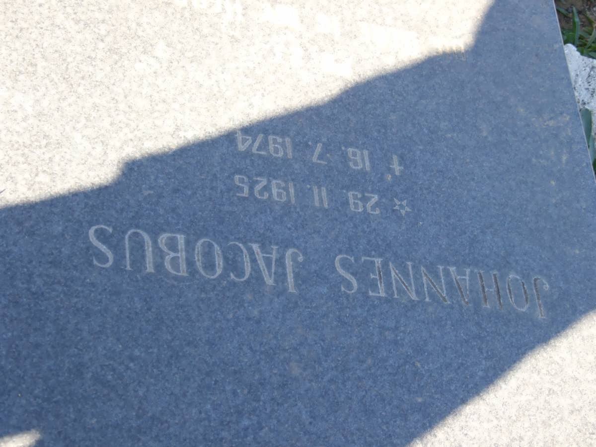 LINDE Johannes Jacobus, van der 1925-1974