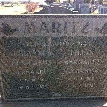 MARITZ Johannes Gerhardus 1905-1972 &amp; Lilian Margaret HARDING 1908-1975