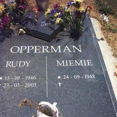 OPPERMAN Rudy 1946-2003 &amp; Miemie VAN VUUREN 1948-