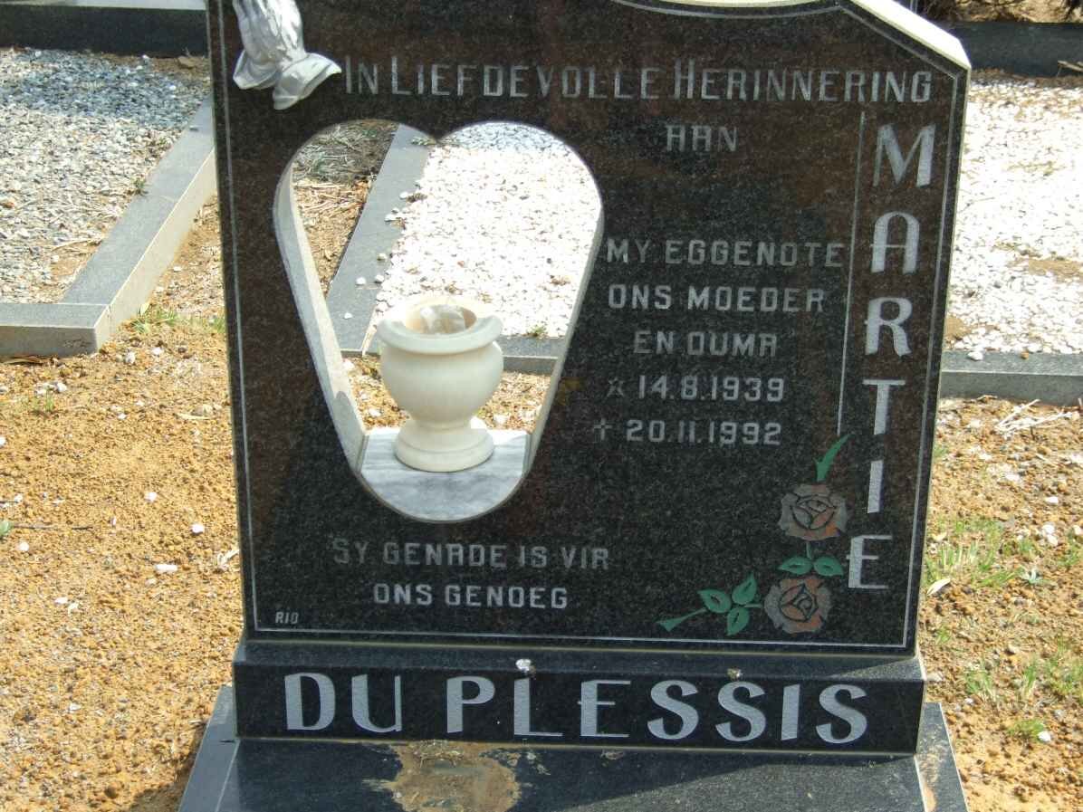 PLESSIS Martie, du 1939-1992