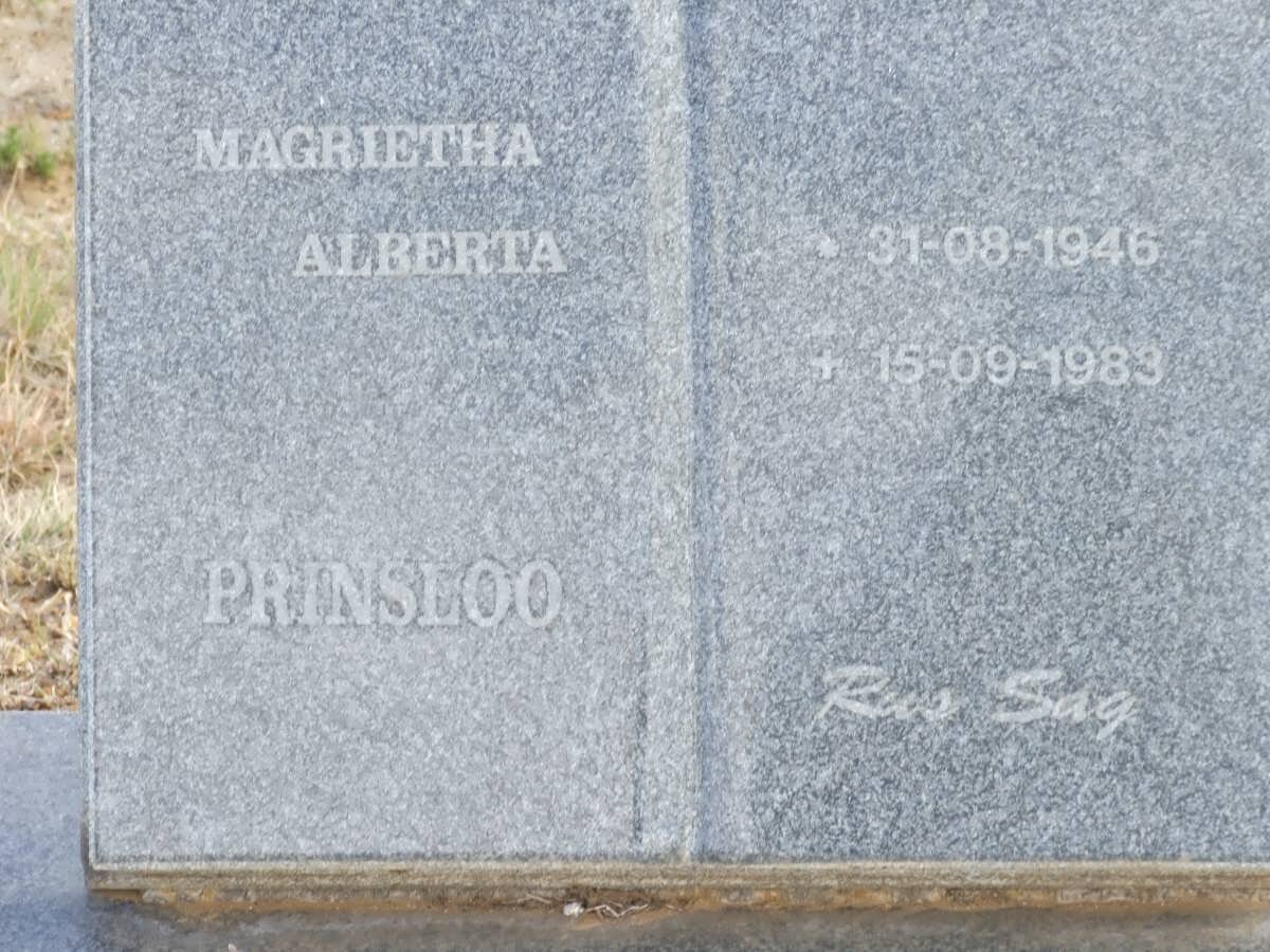 PRINSLOO Magrietha Alberta 1946-1983