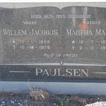 PAULSEN Willem Jacobus 1899-1978 &amp; Martha Maria 1905-1975
