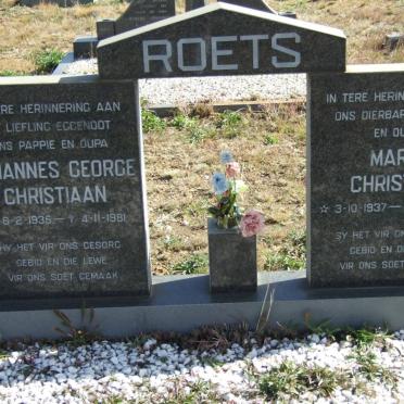 ROETS Johannes George Christiaan 1935-1981 &amp; Maria Christina 1937-