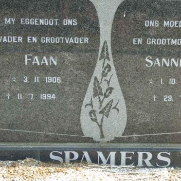 SPAMERS Faan 1906-1994 &amp; Sannie 1915-1996
