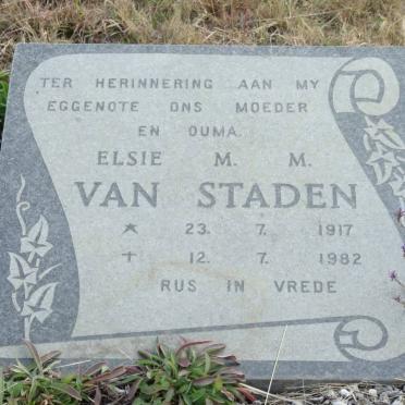 STADEN Elsie M.M., van 1917-1982 