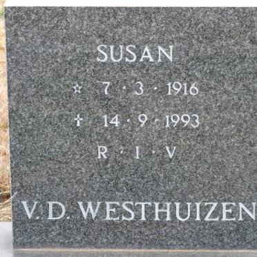 WESTHUIZEN Susan, v.d. 1916-1993 