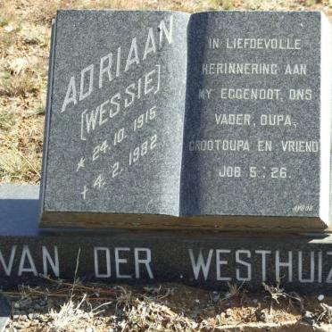 WESTHUIZEN Adriaan, van der 1915-1982 