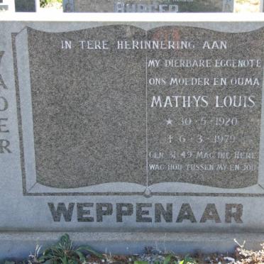 WEPPENAAR Mathys Louis 1920-1979