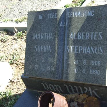 WYK Albertus Stephanus, van 1909-1990 &amp; Martha Sophia 1908-1974