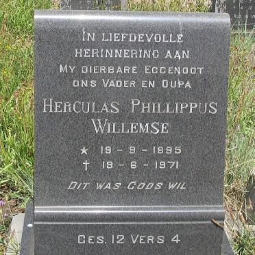 WILLEMSE Herculas Phillippus 1895-1971