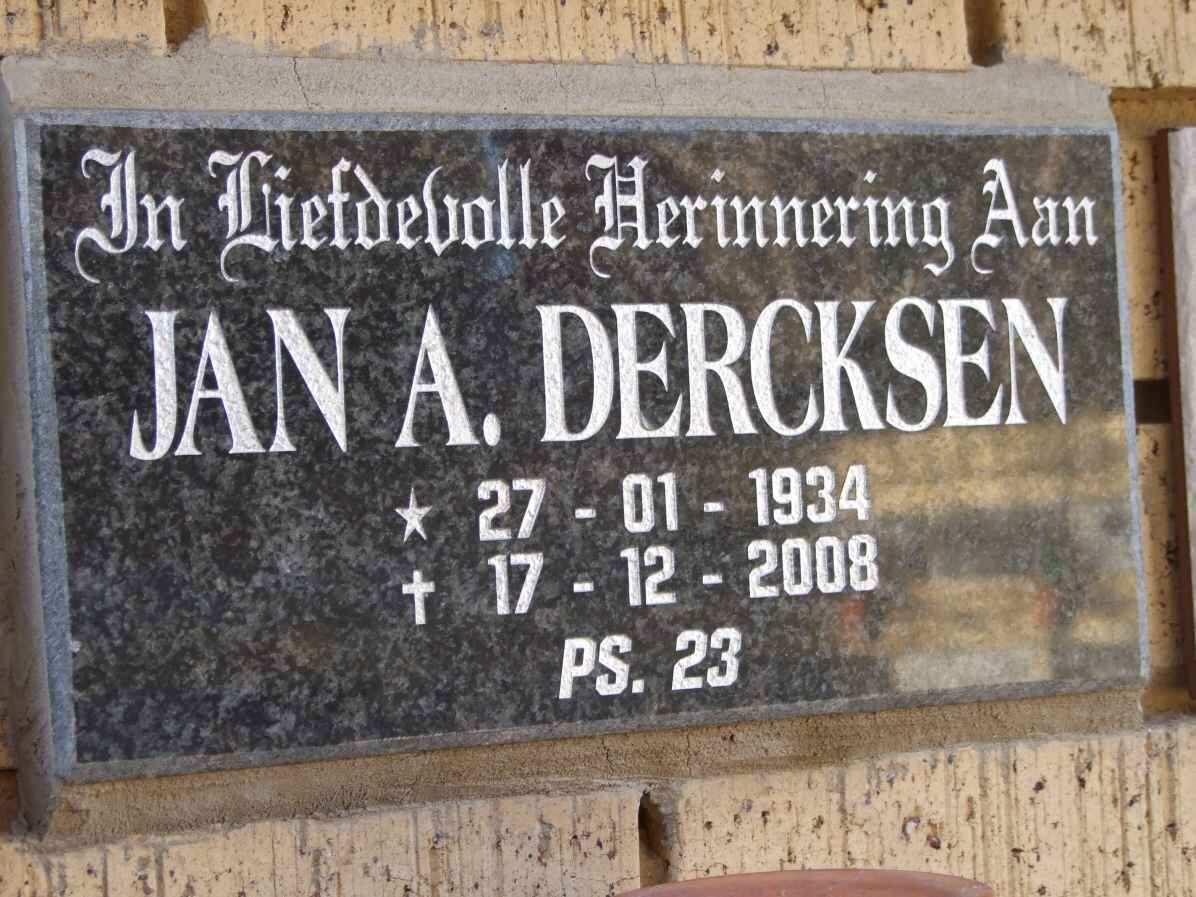 DERCKSEN Jan A. 1934-2008