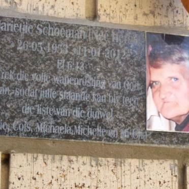 SCHOEMAN Marietjie nee HERBS 1953-2012