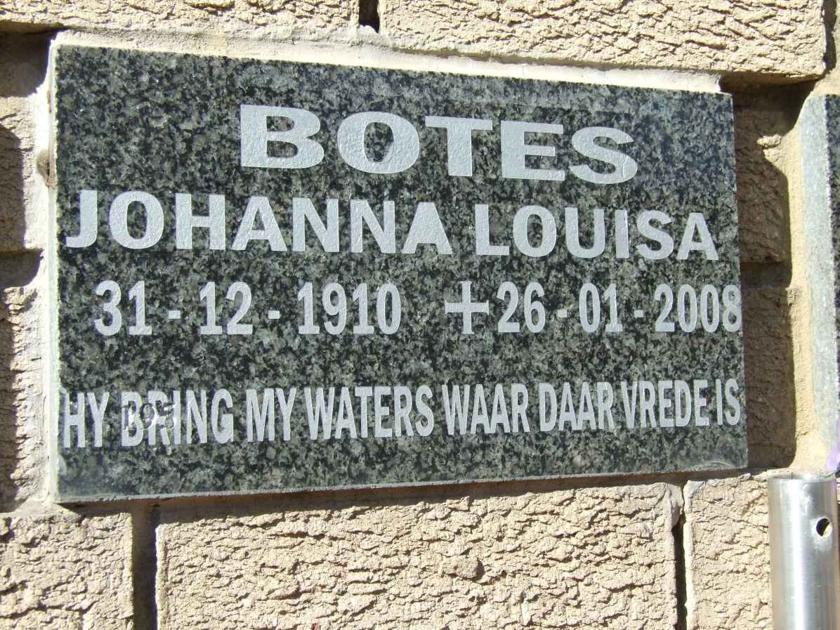 BOTES Johanna Louisa 1910-2008